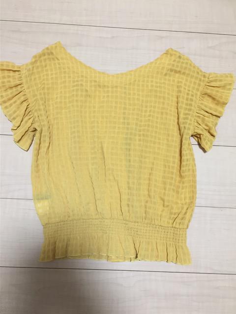 シフォンカットソー★前後2ウェイ★イエロー★M < 女性ファッション  シフォンカットソー★前後2ウェイ★イエロー★M  < 女性ファッションの