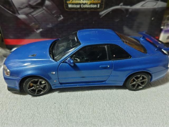 エブロ 1/24 スカイライン R34 GT-R VスペックU ベイサイドブルー < ホビー エブロ 1/24 スカイライン R34 GT-R VスペックU ベイサイドブルー < ホビーの