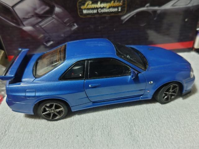 エブロ 1/24 スカイライン R34 GT-R VスペックU ベイサイドブルー < ホビー エブロ 1/24 スカイライン R34 GT-R VスペックU ベイサイドブルー < ホビーの