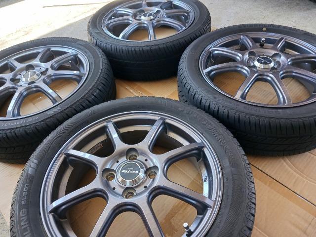 165/55R15 夏タイヤ、アルミセット < 自動車/バイク 165/55R15 夏タイヤ、アルミセット < 自動車/バイク