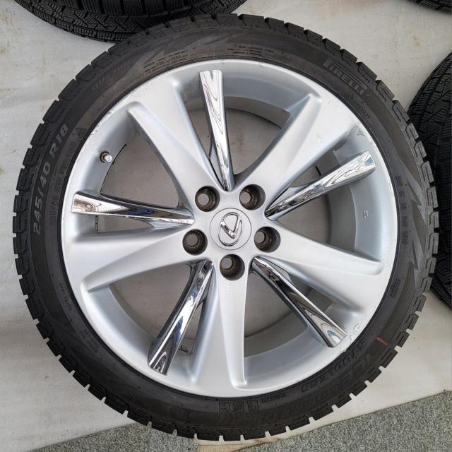 レクサス GS 450h 前期 純正 18インチ8j +45 5穴/114.3スタッドレスタイヤ付き4本セットピレリ ICE ZE < 自動車/バイク レクサス GS 450h 前期 純正 18インチ8j +45 5穴/114.3スタッドレスタイヤ付き4本セットピレリ ICE ZE < 自動車/バイク