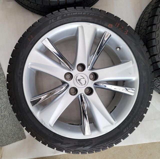 レクサス GS 450h 前期 純正 18インチ8j +45 5穴/114.3スタッドレスタイヤ付き4本セットピレリ ICE ZE < 自動車/バイク レクサス GS 450h 前期 純正 18インチ8j +45 5穴/114.3スタッドレスタイヤ付き4本セットピレリ ICE ZE < 自動車/バイク