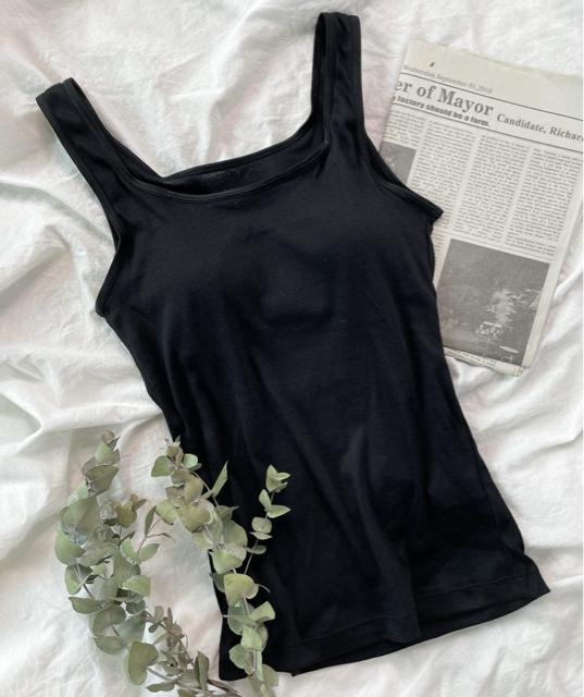 マルイ購入【新品】カップ付きタンクトップ●L ブラック 黒●綿入り●インナー < 女性ファッション マルイ購入【新品】カップ付きタンクトップ●L ブラック 黒●綿入り●インナー < 女性ファッションの