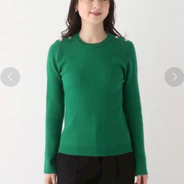 ◆AG by aquagirl/エージーバイアクアガール◆ショルダーボタンリブニット★グリーンS*高見えアイテム♪ < ブランド ◆AG by aquagirl/エージーバイアクアガール◆ショルダーボタンリブニット★グリーンS*高見えアイテム♪ < ブランドの