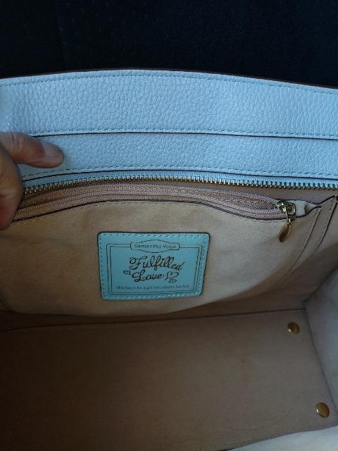 サマンサベガ Samantha Vega ハンドバッグ 水色 美品 < ブランド サマンサベガ Samantha Vega ハンドバッグ 水色 美品 < ブランドの