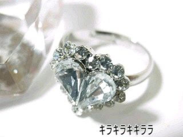 《New》プリンセス★キラキラ・ジュエル*ハートリング/指輪<クリア> < 女性アクセサリー/時計  《New》プリンセス★キラキラ・ジュエル*ハートリング/指輪<クリア> < 女性アクセサリー/時計の