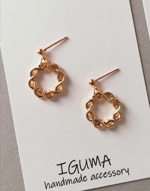 ハンドメイドピアス ゴールドフープ ミニシンプル < 女性ファッション ハンドメイドピアス ゴールドフープ ミニシンプル < 女性ファッションの