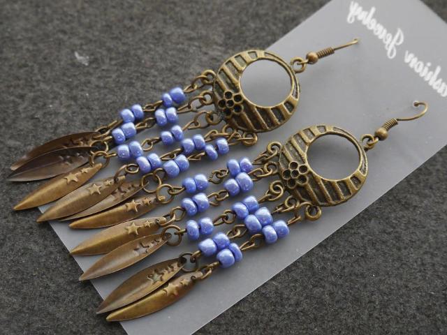 新品アンティーク調エスニックビーズフリンジピアス < 女性アクセサリー/時計 新品アンティーク調エスニックビーズフリンジピアス < 女性アクセサリー/時計の