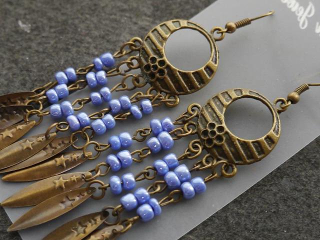 新品アンティーク調エスニックビーズフリンジピアス < 女性アクセサリー/時計 新品アンティーク調エスニックビーズフリンジピアス < 女性アクセサリー/時計の