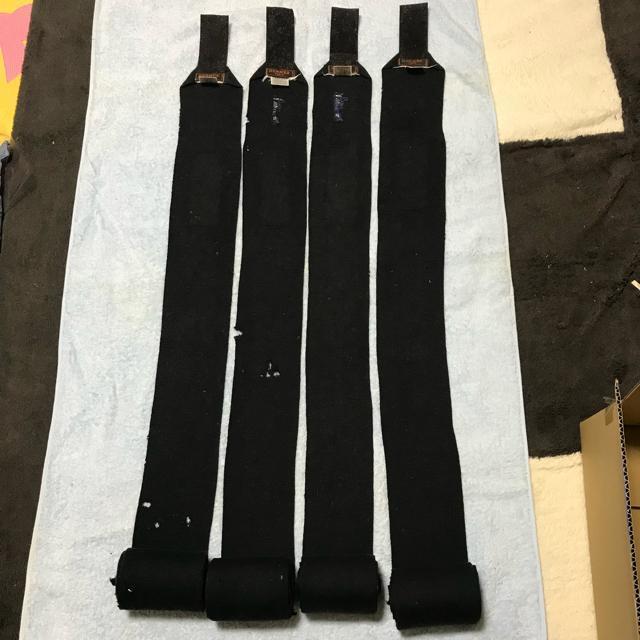 激レア 正規品 エルメス 馬用 肢巻 バンデージ ブラック 4枚セット リメイクにも < ブランド  激レア 正規品 エルメス 馬用 肢巻 バンデージ ブラック 4枚セット リメイクにも < ブランドの