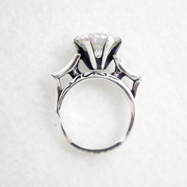 シルバー SILVER ボーン Bone ストーン 燻銀 ゴシック リング < 女性アクセサリー/時計  シルバー SILVER ボーン Bone ストーン 燻銀 ゴシック リング < 女性アクセサリー/時計の