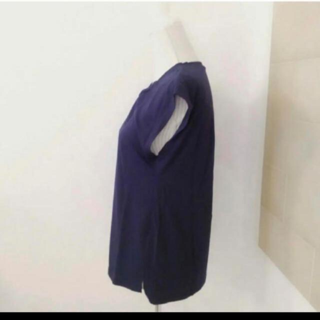 新品タグ付き V首カットソー ネイビー < 女性ファッション  新品タグ付き V首カットソー ネイビー < 女性ファッションの