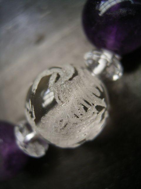 ☆即決☆龍彫水晶xアメジストブレスレット < 男性アクセサリー/時計 ☆即決☆龍彫水晶xアメジストブレスレット < 男性アクセサリー/時計の