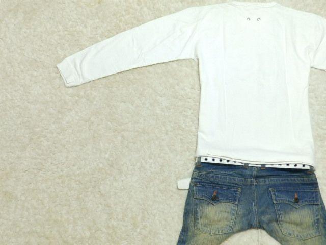 オラオラ.お兄♪厚手 ゴールド箔エンブレムワッペン アイレット トレーナーロンT L < 男性ファッション オラオラ.お兄♪厚手 ゴールド箔エンブレムワッペン アイレット トレーナーロンT L < 男性ファッションの