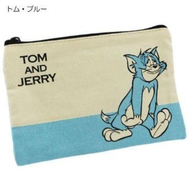 【トム&ジェリー】可愛い♪バッグに収納しやすい フラットポーチ トム・ブルー < アニメ/コミック/キャラクター  【トム&ジェリー】可愛い♪バッグに収納しやすい フラットポーチ トム・ブルー  < アニメ/コミック/キャラクターの