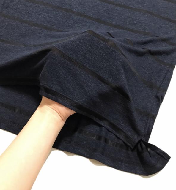 LIVIitゆったり七分袖カットソー〓ネイビーボーダー(F)新品 < ブランド LIVIitゆったり七分袖カットソー〓ネイビーボーダー(F)新品 < ブランドの