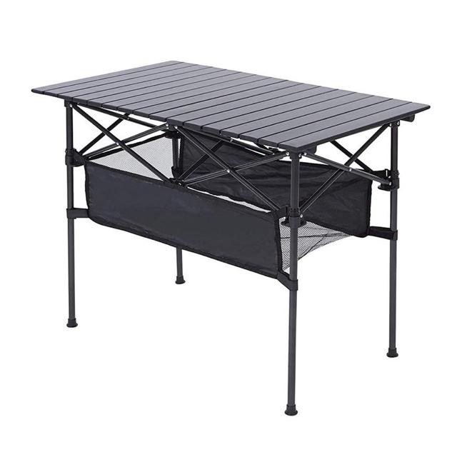 アルミ テーブル 94*55*50cm ロール 折り畳み 収納 バッグ 付き < レジャー/スポーツ アルミ テーブル 94*55*50cm ロール 折り畳み 収納 バッグ 付き < レジャー/スポーツの