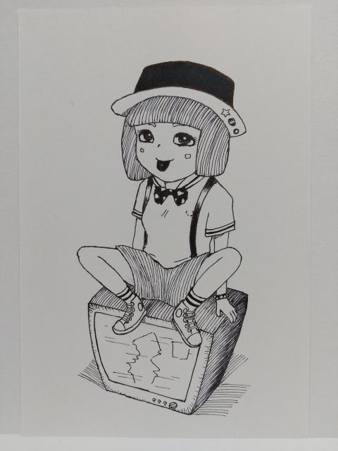 オリジナルイラスト手描きイラストTVハンドメイドインテリア絵原画モノクロアート女の子お洒落 < アニメ/コミック/キャラクター  オリジナルイラスト手描きイラストTVハンドメイドインテリア絵原画モノクロアート女の子お洒落 < アニメ/コミック/キャラクターの
