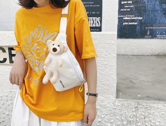 新品■クマさん ボディバッグ ウエストポーチ ショルダーバッグ◆ホワイト < 女性ファッション  新品■クマさん ボディバッグ ウエストポーチ ショルダーバッグ◆ホワイト < 女性ファッションの