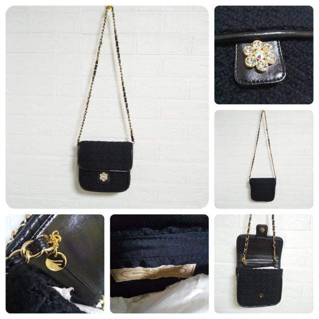 レア★Samantha Thavasa★黒 ツイードチェーンバック2点★正規品 < ブランド  レア★Samantha Thavasa★黒 ツイードチェーンバック2点★正規品 < ブランドの