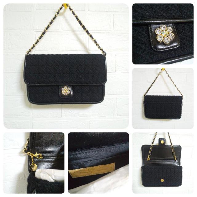 レア★Samantha Thavasa★黒 ツイードチェーンバック2点★正規品 < ブランド  レア★Samantha Thavasa★黒 ツイードチェーンバック2点★正規品 < ブランドの
