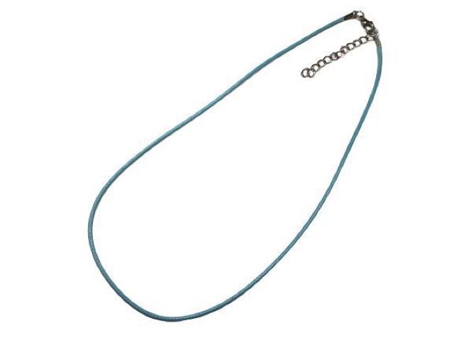 ネックレスのみ 水色 2mm幅 長さ45cm 高強度 編み込みナイロン素材 レザー風 アクセサリー ペンダント メンズ < 男性アクセサリー/時計  ネックレスのみ 水色 2mm幅 長さ45cm 高強度 編み込みナイロン素材 レザー風 アクセサリー ペンダント メンズ  < 男性アクセサリー/時計の