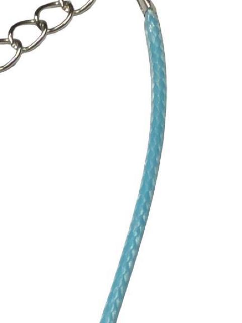 ネックレスのみ 水色 2mm幅 長さ45cm 高強度 編み込みナイロン素材 レザー風 アクセサリー ペンダント メンズ < 男性アクセサリー/時計  ネックレスのみ 水色 2mm幅 長さ45cm 高強度 編み込みナイロン素材 レザー風 アクセサリー ペンダント メンズ < 男性アクセサリー/時計の