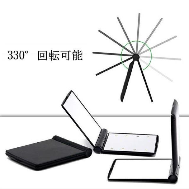 《New》8×LEDライト★持ち運びに便利★コンパクトミラー/女優ミラー/メイクミラー<電池式> < 女性ファッション 《New》8×LEDライト★持ち運びに便利★コンパクトミラー/女優ミラー/メイクミラー<電池式> < 女性ファッションの