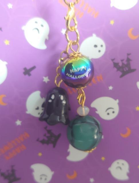ハンドメイド♪ブラックおばけ鈴ビーズストラップA < ペット/手芸/園芸  ハンドメイド♪ブラックおばけ鈴ビーズストラップA  < ペット/手芸/園芸の