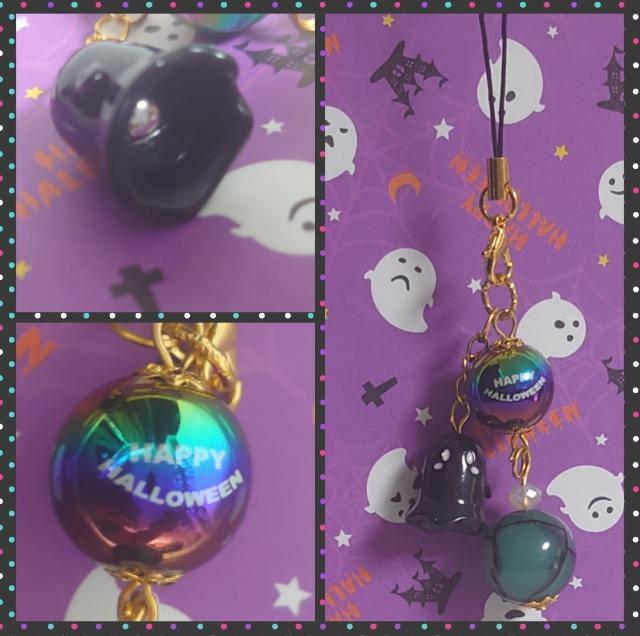 ハンドメイド♪ブラックおばけ鈴ビーズストラップA < ペット/手芸/園芸  ハンドメイド♪ブラックおばけ鈴ビーズストラップA < ペット/手芸/園芸の