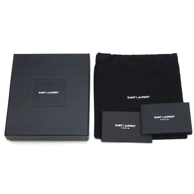 ◆ 本物 新品同様 ◆ サンローラン YSL 2つ折り財布 小銭入れなし レザー 黒 ブラック 保存袋 箱 人気 607727 < ブランド  ◆ 本物 新品同様 ◆ サンローラン YSL 2つ折り財布 小銭入れなし レザー 黒 ブラック 保存袋 箱 人気 607727 < ブランドの