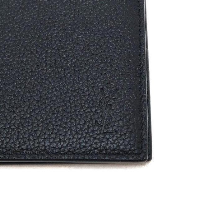 ◆ 本物 新品同様 ◆ サンローラン YSL 2つ折り財布 小銭入れなし レザー 黒 ブラック 保存袋 箱 人気 607727 < ブランド  ◆ 本物 新品同様 ◆ サンローラン YSL 2つ折り財布 小銭入れなし レザー 黒 ブラック 保存袋 箱 人気 607727 < ブランドの