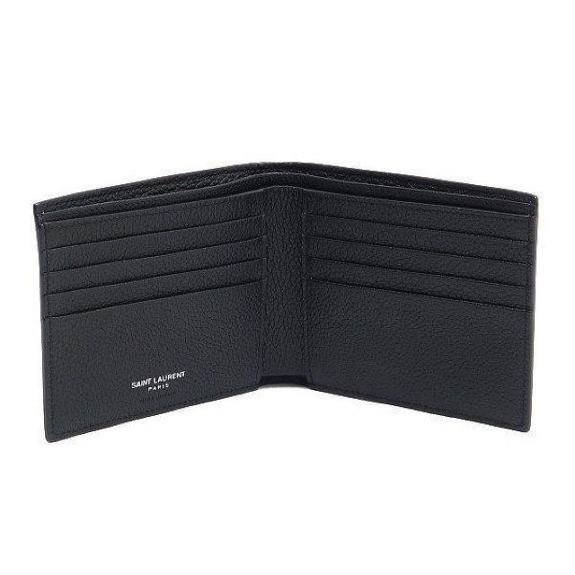 ◆ 本物 新品同様 ◆ サンローラン YSL 2つ折り財布 小銭入れなし レザー 黒 ブラック 保存袋 箱 人気 607727 < ブランド  ◆ 本物 新品同様 ◆ サンローラン YSL 2つ折り財布 小銭入れなし レザー 黒 ブラック 保存袋 箱 人気 607727 < ブランドの