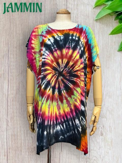 ぐるぐるタイダイチュニック アジアン エスニック ヒッピー サイケ フェス 個性派 < 女性ファッション ぐるぐるタイダイチュニック アジアン エスニック ヒッピー サイケ フェス 個性派 < 女性ファッションの