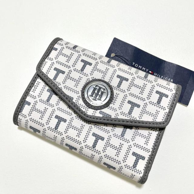トミーヒルフィガー 財布 ウォレット 三つ折り 総柄 レディース 白 ホワイト < ブランド トミーヒルフィガー 財布 ウォレット 三つ折り 総柄 レディース 白 ホワイト < ブランドの