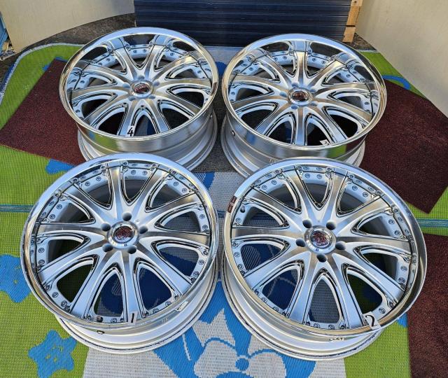 �y���i] CRIMSON  CLUB LINEA�A���~�z�C�[�� 20�C���` 8.5J 9.5J 5�� PCD114.3 +28 �� ������/�o�C�N