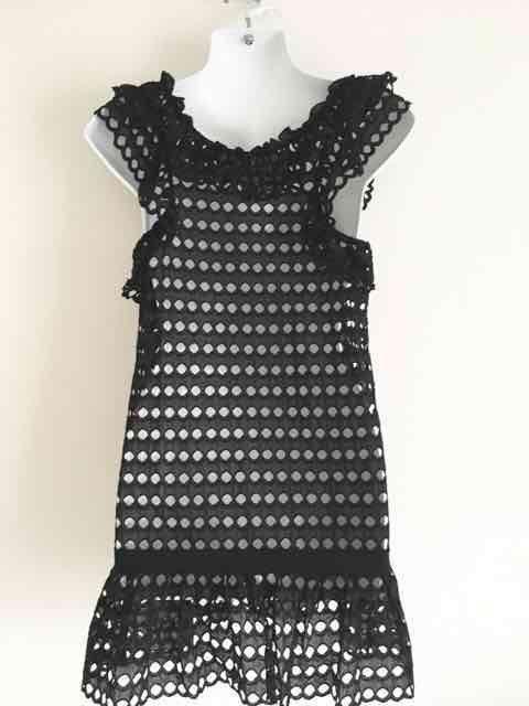 JILLSTUARTジルスチュアート黒コットンレースミニワンピース < ブランド JILLSTUARTジルスチュアート黒コットンレースミニワンピース < ブランドの