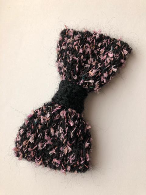ハンドメイド バレッタ 大きめ リボン ガーリー ブラック ピンク < 女性ファッション  ハンドメイド バレッタ 大きめ リボン ガーリー ブラック ピンク < 女性ファッションの