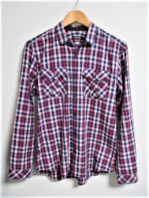 ☆バーバリーブラックレーベル ホース刺繍 チェック柄 シャツ 長袖/メンズ/2 < ブランド  ☆バーバリーブラックレーベル ホース刺繍 チェック柄 シャツ 長袖/メンズ/2  < ブランドの