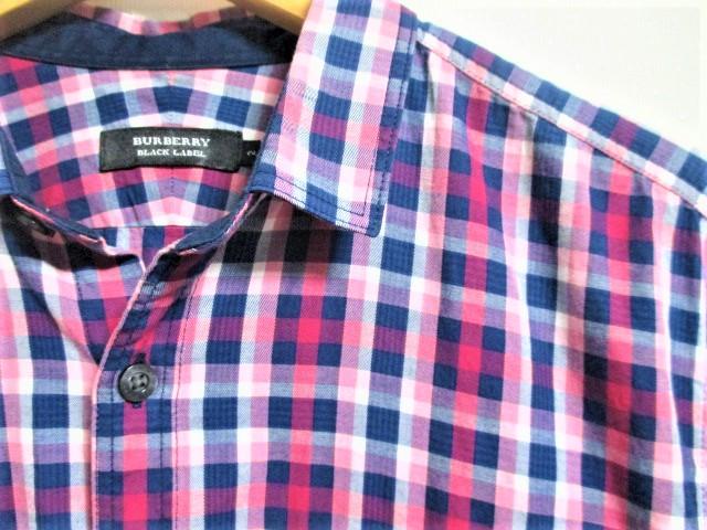 ☆バーバリーブラックレーベル ホース刺繍 チェック柄 シャツ 長袖/メンズ/2 < ブランド  ☆バーバリーブラックレーベル ホース刺繍 チェック柄 シャツ 長袖/メンズ/2 < ブランドの