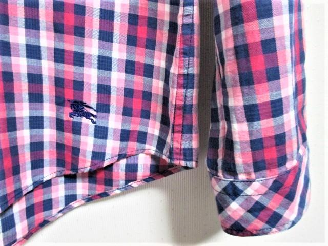 ☆バーバリーブラックレーベル ホース刺繍 チェック柄 シャツ 長袖/メンズ/2 < ブランド  ☆バーバリーブラックレーベル ホース刺繍 チェック柄 シャツ 長袖/メンズ/2 < ブランドの