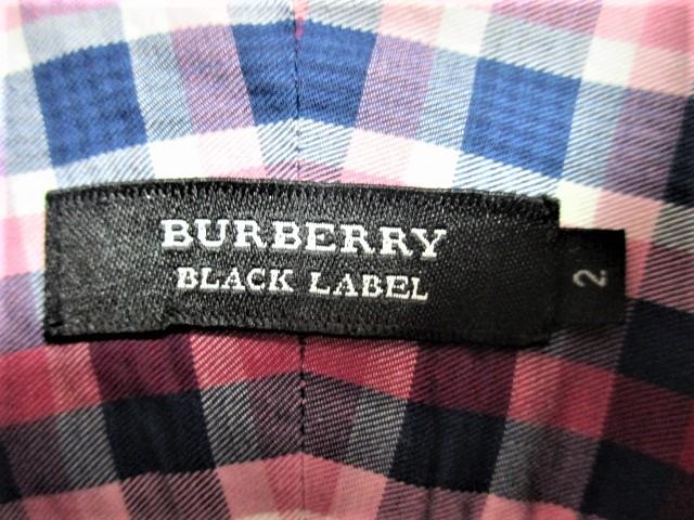 ☆バーバリーブラックレーベル ホース刺繍 チェック柄 シャツ 長袖/メンズ/2 < ブランド  ☆バーバリーブラックレーベル ホース刺繍 チェック柄 シャツ 長袖/メンズ/2 < ブランドの