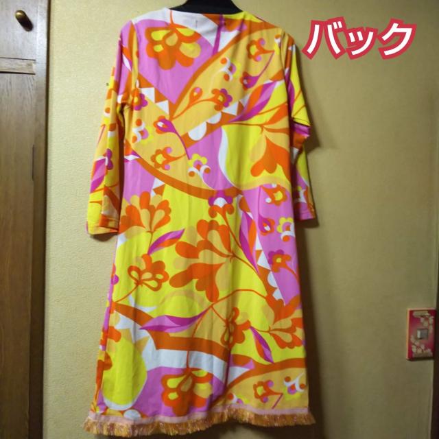 JABARABARA★USED★裾フリンジレトロ風ワンピ/M < 女性ファッション  JABARABARA★USED★裾フリンジレトロ風ワンピ/M < 女性ファッションの