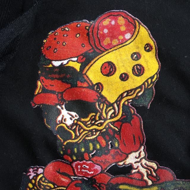 フードスカル柄オーバーサイズバルーンパーカープルオーバー < 女性ファッション フードスカル柄オーバーサイズバルーンパーカープルオーバー < 女性ファッションの