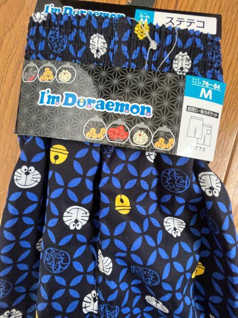 Mサイズ!高貴紳士的!ドラえもん!×和柄!粋な感じ!後ポケット付き!前閉じ!ひざ下丈!ステテコ!新品! < 男性ファッション  Mサイズ!高貴紳士的!ドラえもん!×和柄!粋な感じ!後ポケット付き!前閉じ!ひざ下丈!ステテコ!新品! < 男性ファッションの