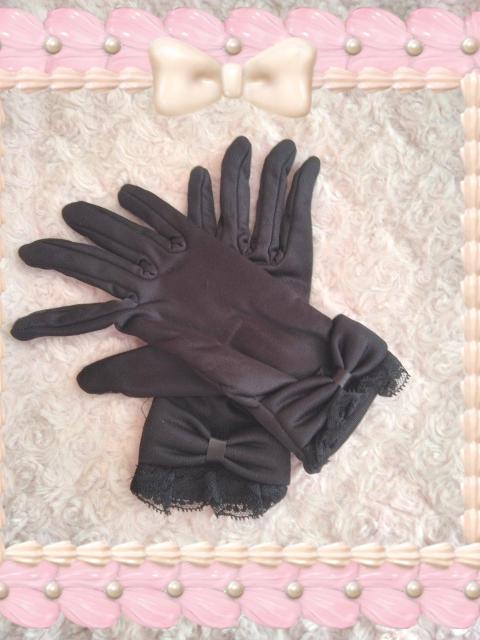 新品☆リボン&レース付き手袋 < 女性ファッション  新品☆リボン&レース付き手袋  < 女性ファッションの