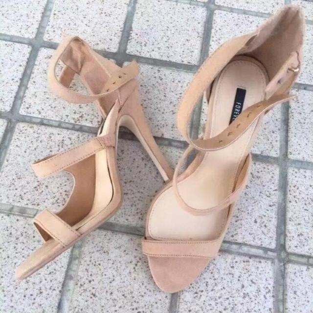 ◆FOREVER21/フォーエバー21◆ピンヒールサンダル★フェイクスエード生地*ベージュ6♪ < 女性ファッション ◆FOREVER21/フォーエバー21◆ピンヒールサンダル★フェイクスエード生地*ベージュ6♪ < 女性ファッションの