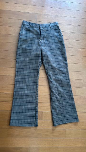 アースミュージックアンドエコロジー 美人シルエットパンツ グレンチェック ストレートパンツ M < ブランド  アースミュージックアンドエコロジー 美人シルエットパンツ グレンチェック ストレートパンツ M < ブランドの