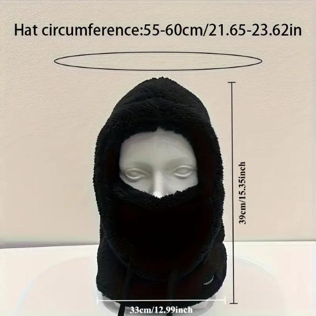 超お買い得790円★冬用ふわふわ防寒フェイスマスク帽子 - 伸縮性のあるドローストリングクロージャー カーキ < 女性ファッション  超お買い得790円★冬用ふわふわ防寒フェイスマスク帽子 - 伸縮性のあるドローストリングクロージャー カーキ < 女性ファッションの