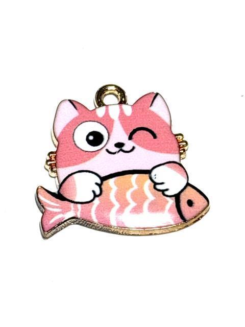 776 魚を持った猫ちゃん 1個 ねこ ネコ アクセサリーチャーム 金属パーツ < ペット/手芸/園芸 776 魚を持った猫ちゃん 1個 ねこ ネコ アクセサリーチャーム 金属パーツ < ペット/手芸/園芸の